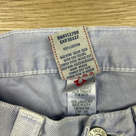 True Religion Jeans Womens 26 Blue Cameron Distressed Straight - Picture 6 of 12